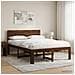 Letto matrimoniale con testiera ROSTOCK Marrone Scuro - Foto miniatura 10