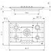 Piano Cottura 7601032 a Gas 5 Fuochi Gas Colore Acciaio Inox - Foto miniatura 3