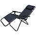 Sdraio Pieghevole Con Struttura Nera E Textilene Nero Per Campeggio Spiaggia Mare Piscina Giardino - Foto miniatura 1