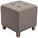 Poggiapiedi Divano Pharao - Sgabello Pouf Capitonné Imbottito in Tessuto I Sgabello Basso Salotto Piedini in Legno I Sgabello Quadrato da Sala 45x45 cm I Pouf Design Salotto Tortora - Foto miniatura 1