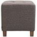 Poggiapiedi Divano Pharao - Sgabello Pouf Capitonné Imbottito in Tessuto I Sgabello Basso Salotto Piedini in Legno I Sgabello Quadrato da Sala 45x45 cm I Pouf Design Salotto Tortora - Foto miniatura 3