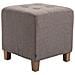 Poggiapiedi Divano Pharao - Sgabello Pouf Capitonné Imbottito in Tessuto I Sgabello Basso Salotto Piedini in Legno I Sgabello Quadrato da Sala 45x45 cm I Pouf Design Salotto Tortora - Foto miniatura 2
