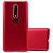 Custodia Compatibile Con Nokia 6.1 2018 In Rosso Metallico - Coperchio Protettivo In Silicone Tpu Flessibile - Foto miniatura 1