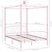 Letto A Baldacchino Rosa In Metallo 120x200 Cm - Foto miniatura 6
