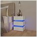 Comodino con Luci LED Bianco 45x35x67 cm in Legno Multistrato - Foto miniatura 8