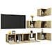 Set di Mobili Porta TV 6 pz Rovere Sonoma in Legno Multistrato - Foto miniatura 4
