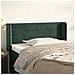 Testiera Ad Orecchio Verde Scuro 83x16x78/88 Cm In Velluto - Foto miniatura 1