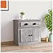 Credenza Grigio Sonoma 70x35,5x67,5 Cm In Legno Multistrato - Foto miniatura 1