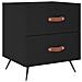 Comodini 2 Pz Neri 40x35x47,5 Cm In Legno Multistrato - Foto miniatura 4