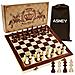Set Di Scacchi Magnetici Aggiornato, Set Da Gioco Da Scacchiera In Legno Staunton Da Torneo Da 15 Con Pezzi Degli Scacchi Realizzati E Slot Per Riporre Oggetti Per Bambini Adulti, Include Re, Regine Extra E Borsa Per Il Trasporto - Foto miniatura 1
