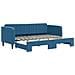 Divano Letto Con Letto Estraibile Blu 80x200 Cm In Velluto - Foto miniatura 2