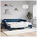 Divano Letto Con Letto Estraibile Blu 80x200 Cm In Velluto - Foto miniatura 1