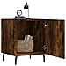 Comodino Rovere Fumo 40x40x50 Cm In Legno Multistrato - Foto miniatura 3