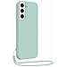 Cover Silicone Per Samsung S22 5g Con Cordino Da Polso Abbinato, Azzurro - Foto miniatura 1