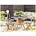 Set Da Giardino Tavolo Quadrato E 4 Sgabelli In Cemento Olbia - Foto miniatura 1