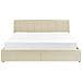 Letto Contenitore Tessuto Dreux 180 X 200 Cm Beige - Foto miniatura 5