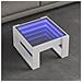 Tavolino Da Salotto Con Led Infinity Bianco 50x53x30 Cm - Foto miniatura 1