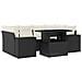 Set Divani Da Giardino Con Cuscini 7pz Nero Polyrattan - Foto miniatura 2
