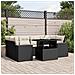 Set Divani Da Giardino Con Cuscini 7pz Nero Polyrattan - Foto miniatura 1