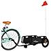 Rimorchio Da Bici Nero Oxford E Ferro - Foto miniatura 3