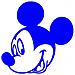 Topolino 3 - Adesivo Prespaziato - Disney - Colore Blu - 10cm - Foto miniatura 1