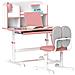 Set Scrivania e Sedia per Bambini Regolabili, Banco Scuola con Piano Inclinabile, Cassetto, Scaffale, Rosa - Foto miniatura 1