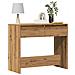 Tavolo Consolle Rovere Artigianale 89x41x76,5cm In Truciolato - Foto miniatura 1