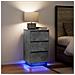 Comodino con Luci LED Grigio Cemento 38x34x65 cm - Foto miniatura 2