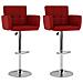 Lusso Casadino -  Sgabelli Da Bar 2 Pz Rosso Vino In Similpelle - Foto miniatura 2