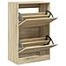 Lusso Casadino -  Scarpiera Rovere Sonoma 60x34x96,5 Cm In Legno Multistrato - Foto miniatura 1