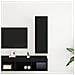 Mobile TV da parete  Nero Rovere 30,5x30x90 cm in legno ingegnerizzato - Foto miniatura 4