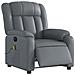 Poltrona Massaggiante Elettrica Reclinabile Grigio Similpelle - Foto miniatura 3