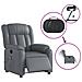Poltrona Massaggiante Elettrica Reclinabile Grigio Similpelle - Foto miniatura 6