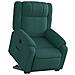 Poltrona Alzapersona Reclinabile Elettrica Verde Scuro Tessuto - Foto miniatura 3