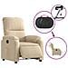 Poltrona Alzapersona Reclinabile Elettrica Crema in Microfibra - Foto miniatura 6