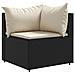 Set Salotto da Giardino con Cuscini 7pz Nero Polyrattan - Foto miniatura 3