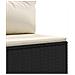 Set Salotto da Giardino con Cuscini 7pz Nero Polyrattan - Foto miniatura 5