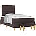 Letto a Box Spring con Materasso & Panchina Marrone Scuro 120x190 cm Tessuto - Foto miniatura 1