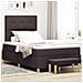 Letto a Box Spring con Materasso & Panchina Marrone Scuro 120x190 cm Tessuto - Foto miniatura 2
