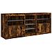 Credenza con Luci LED Rovere Fumo 162x37x67 cm - Foto miniatura 6