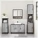 Set Mobili da Bagno 3 pz Grigio Sonoma in Legno Multistrato - Foto miniatura 3