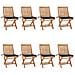 Lusso Casadino -  Sedie Da Giardino Pieghevoli Con Cuscini 8 Pz Massello Di Teak - Foto miniatura 2