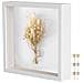 Cornice Portafoto Quadrata Singola Cava In Legno Per Fiori Secchi E Artigianato Fai Da Te White 8 Pollici - Foto miniatura 7