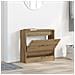 Mobile per scarpe in rovere artigianale 60x21x57 cm in legno ingegnerizzato - Foto miniatura 4
