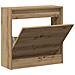 Mobile per scarpe in rovere artigianale 60x21x57 cm in legno ingegnerizzato - Foto miniatura 5