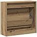 Mobile per scarpe in rovere artigianale 60x21x57 cm in legno ingegnerizzato - Foto miniatura 6