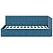 Cornice del letto ad angolo Blu 90 x 200 cm Velluto - Foto miniatura 5