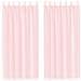 Tende in Voile con Passanti 2 pz Rosa Chiaro 140x225 cm - Foto miniatura 1