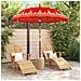 Parasol Balinese Rosso 210-220 cm Cotone, legno massello - Foto miniatura 3