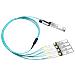 JNP-QSFP-AOCBO-5M-OS cavo InfiniBand e in fibra ottica QSFP+ 4x SFP+ AOC Arancione, Colore acqua - Foto miniatura 1